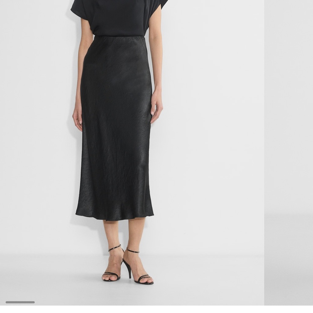 Aritzia Elegant Black Midi Skirt